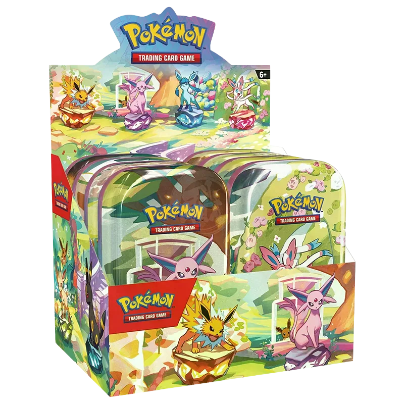 Prismatic Evolutions Mini Tin Display